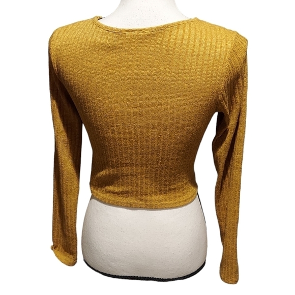 GAZE crop top yellow womens size small - Picture 3 of 5